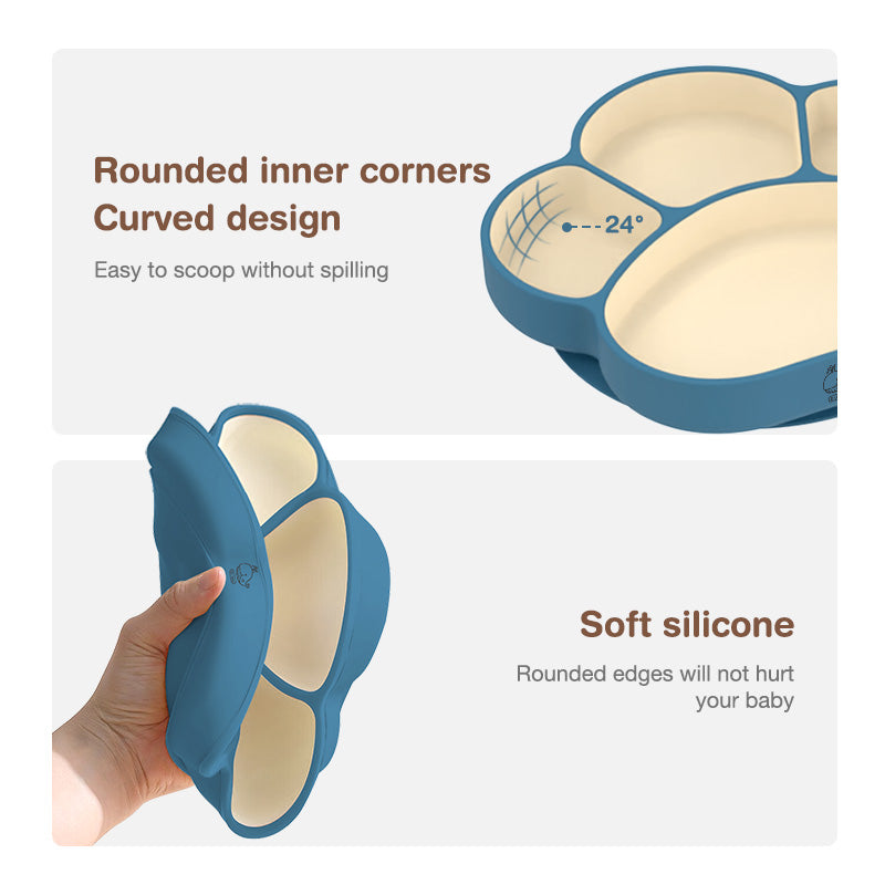 Set di 5 pezzi di stoviglie in silicone per neonati