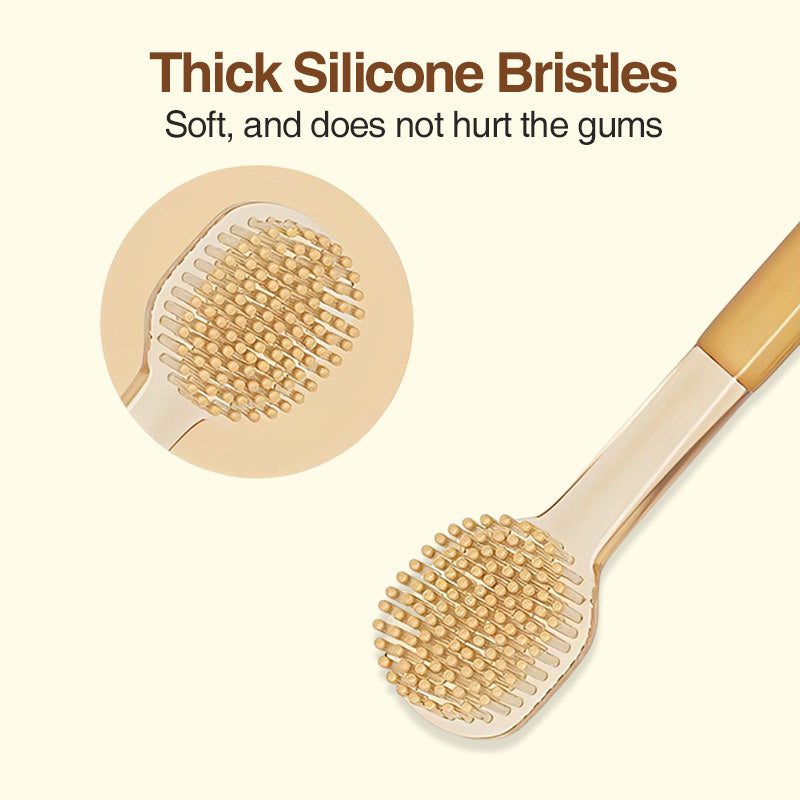 Set di spazzolini da denti in silicone per neonati